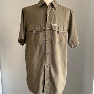 Men’s Columbia Button Down Silver Ridge Shirt - Size M - Green